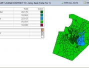 Dan Nagle, 1 of 5 candidates for Wake County District Court Judge, wins 79% of precincts.
